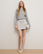 Veronica Beard Olenna Embellished Mini Skirt - Silver