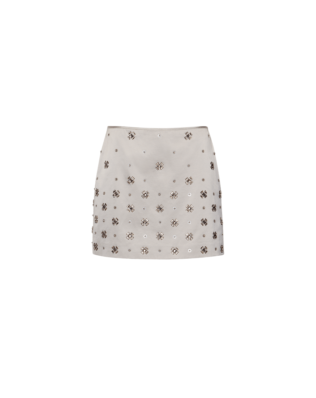 Veronica Beard Olenna Embellished Mini Skirt - Silver