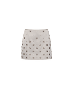Veronica Beard Olenna Embellished Mini Skirt - Silver
