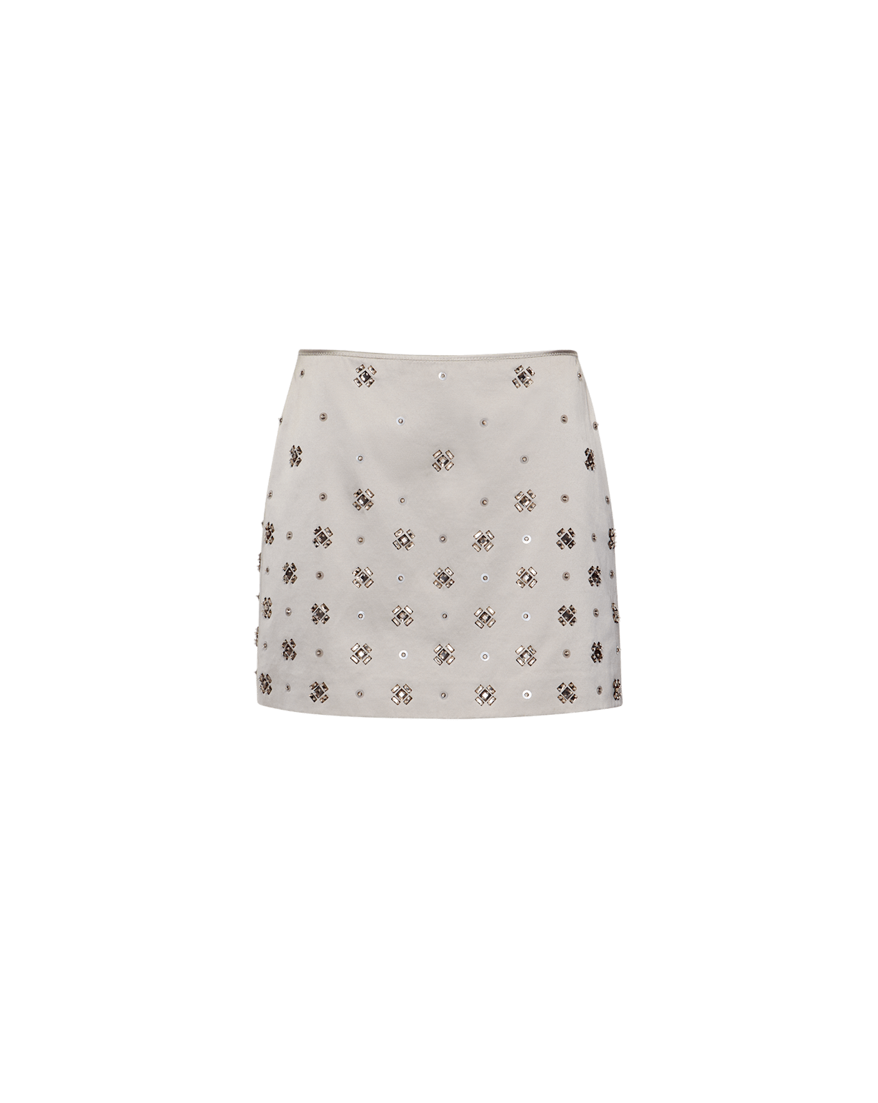 Veronica Beard Olenna Embellished Mini Skirt - Silver