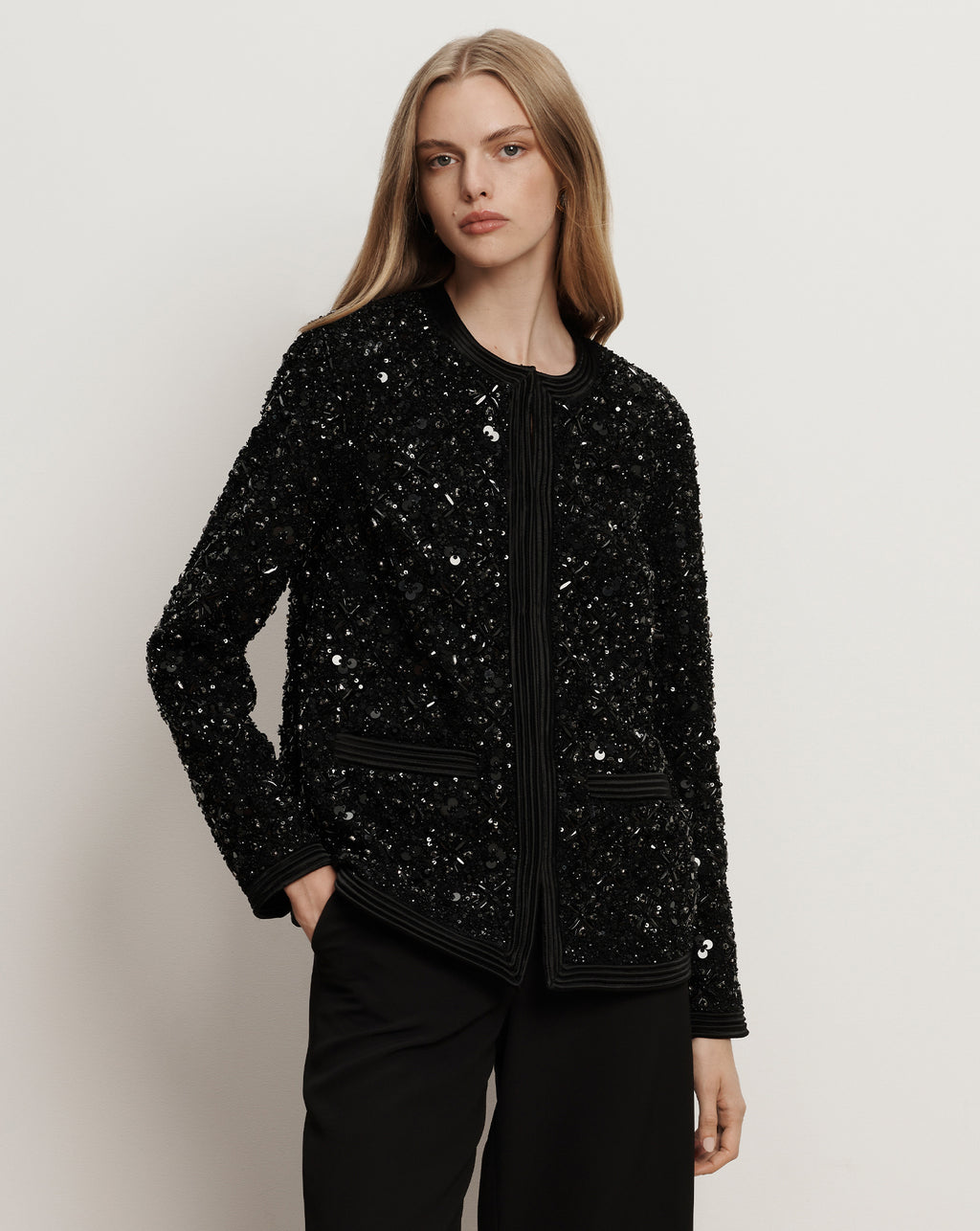 Veronica Beard Rosine Embellished Jacket - Black