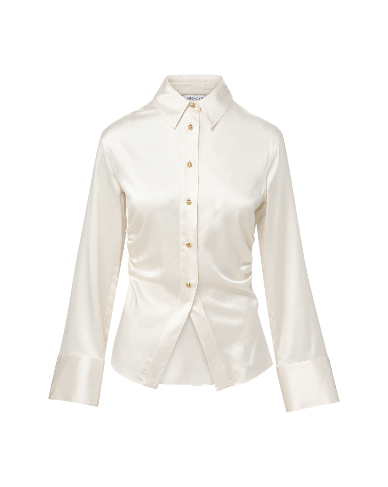 Veronica Beard Shiona Stretch-Silk Blouse | Dove White | Size 8 Veronica Beard Shiona Stretch-Silk Blouse | Dove White | Size 8