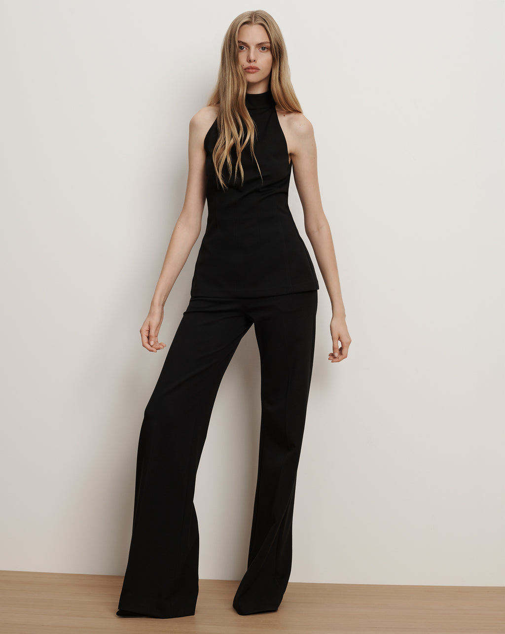 Veronica Beard Kalinda Wide-Leg Ponte Pant - Black