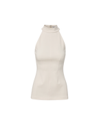 Veronica Beard Johanne Halter Top - Dove White