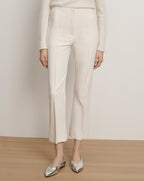 Veronica Beard Kean Slim-Leg Pant - Dove White