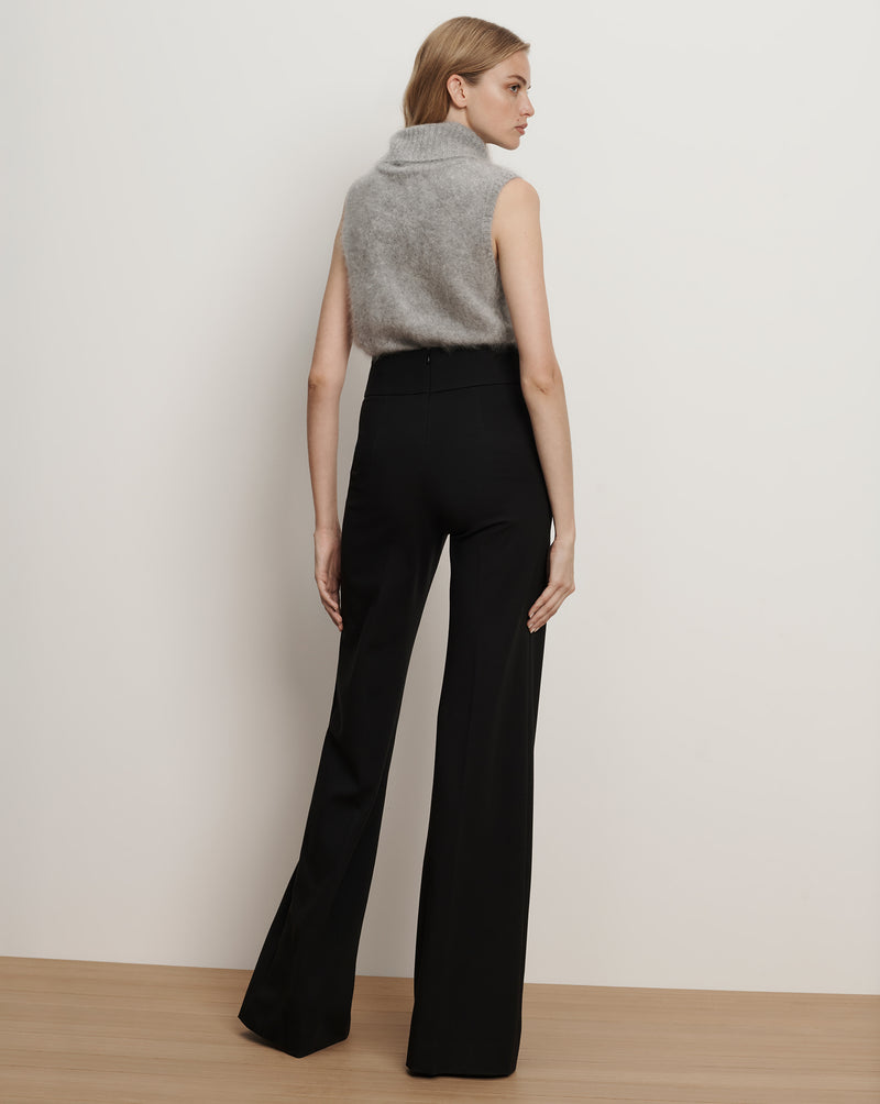 Veronica Beard Kalinda Wide-Leg Ponte Pant - Black