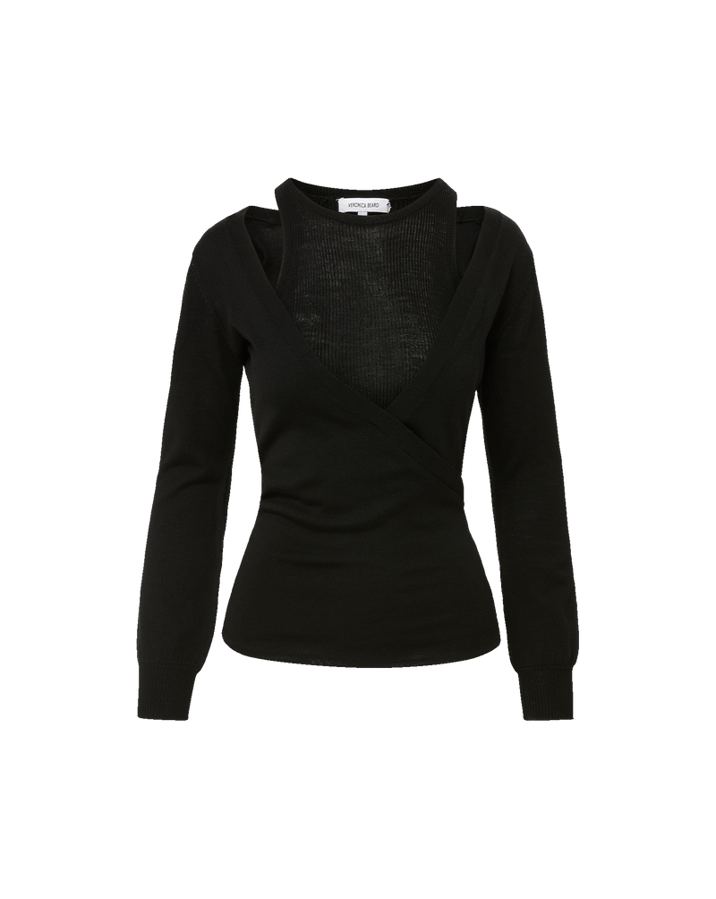 Alastair Merino Wool Pullover in Navy | Veronica Beard