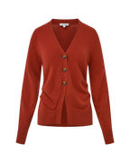 Veronica Beard Lamotte Cashmere Cardigan Carnelian Red