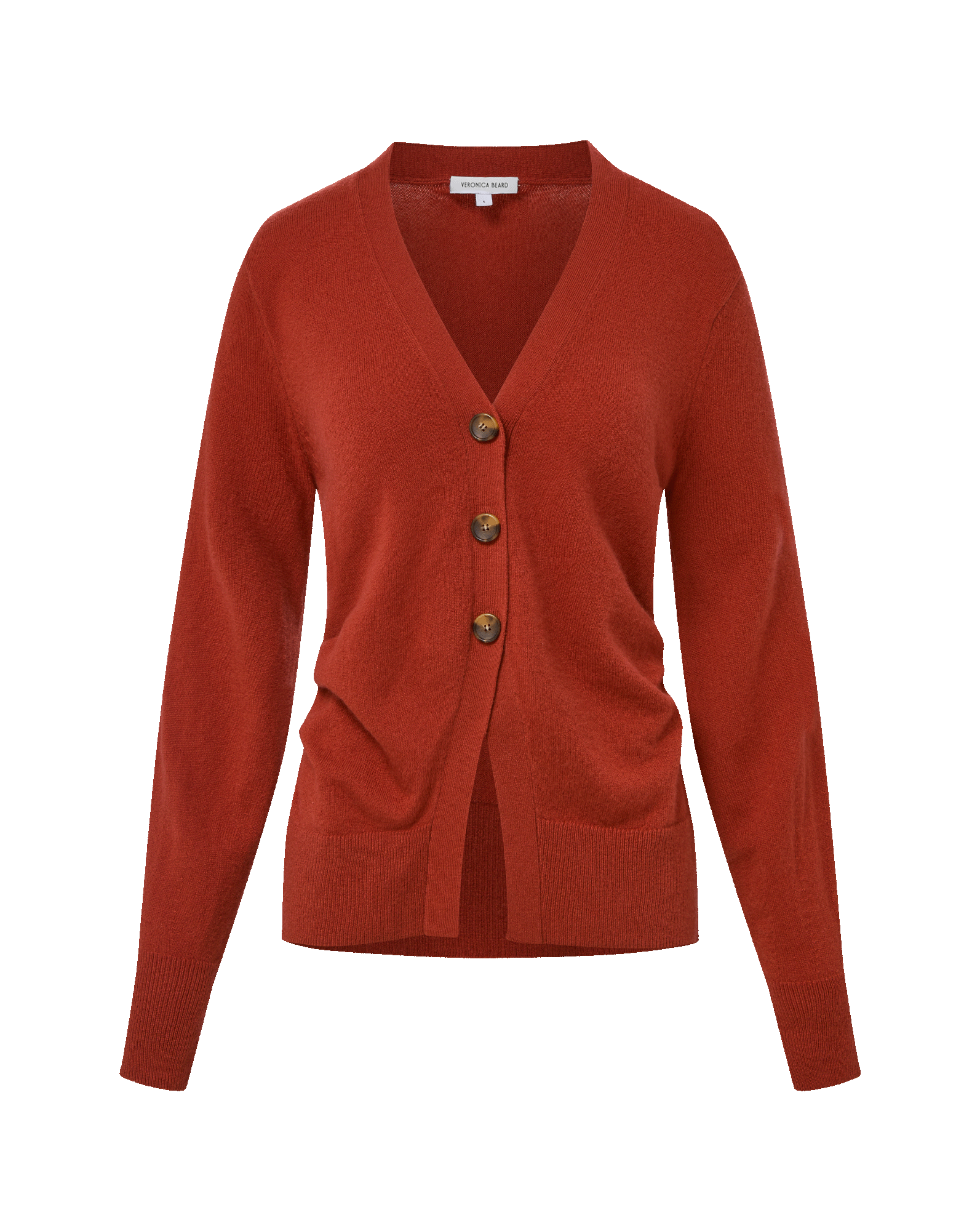 Lamotte Cashmere Cardigan in Carnelian Red | Veronica Beard