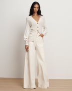 Veronica Beard Lamotte Cashmere Cardigan - Ivory