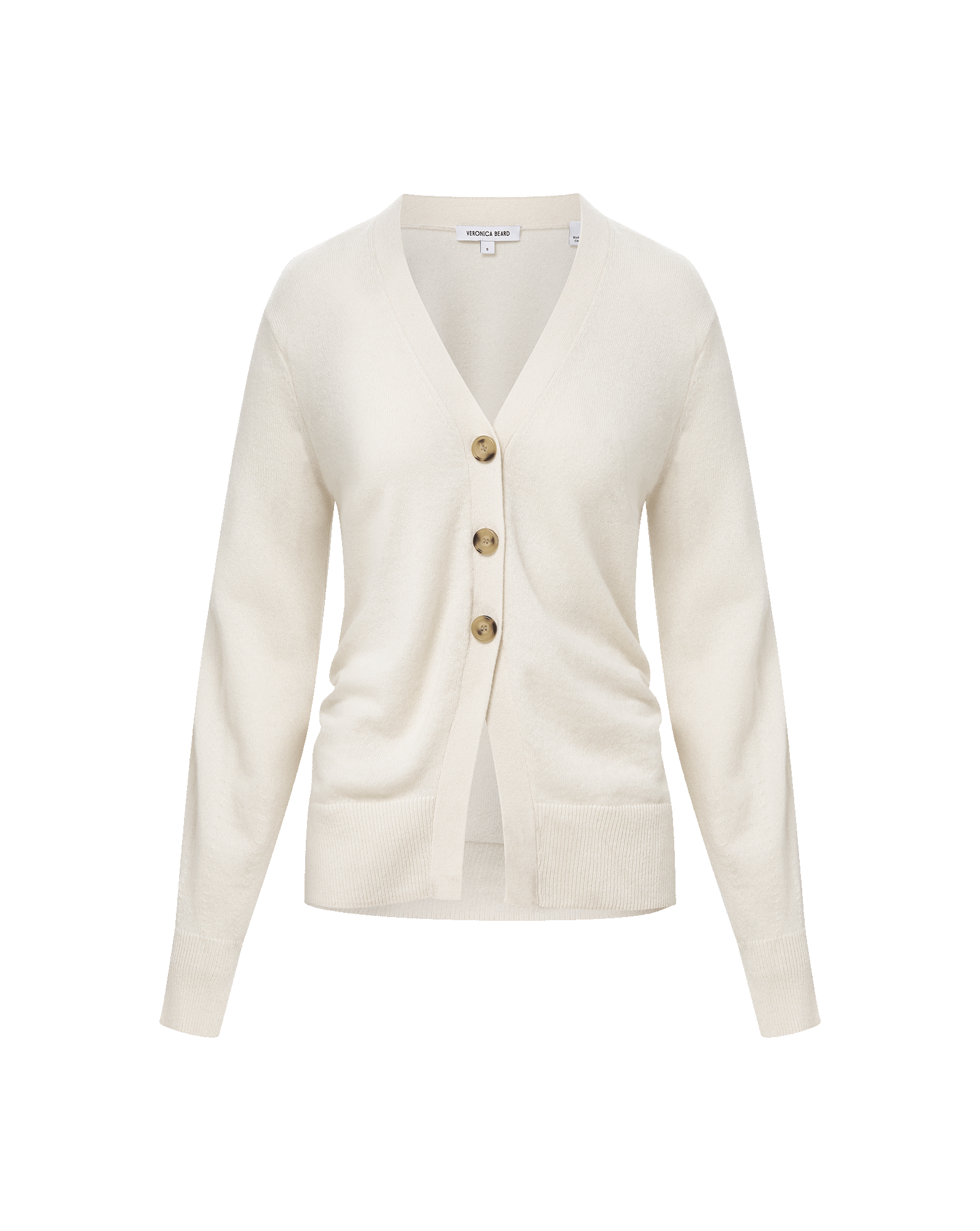 Lamotte Cashmere Cardigan in White Ivory | Veronica Beard