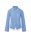 Veronica Beard Bonnie Button-Down Shirt - Cadet