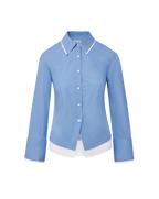 Veronica Beard Bonnie Button-Down Shirt - Cadet