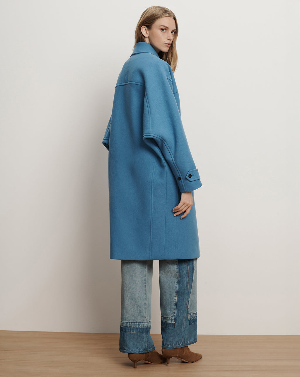 Veronica Beard Laurent Cocoon Dickey Coat - Blue Jasper