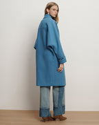 Veronica Beard Laurent Cocoon Dickey Coat - Blue Jasper