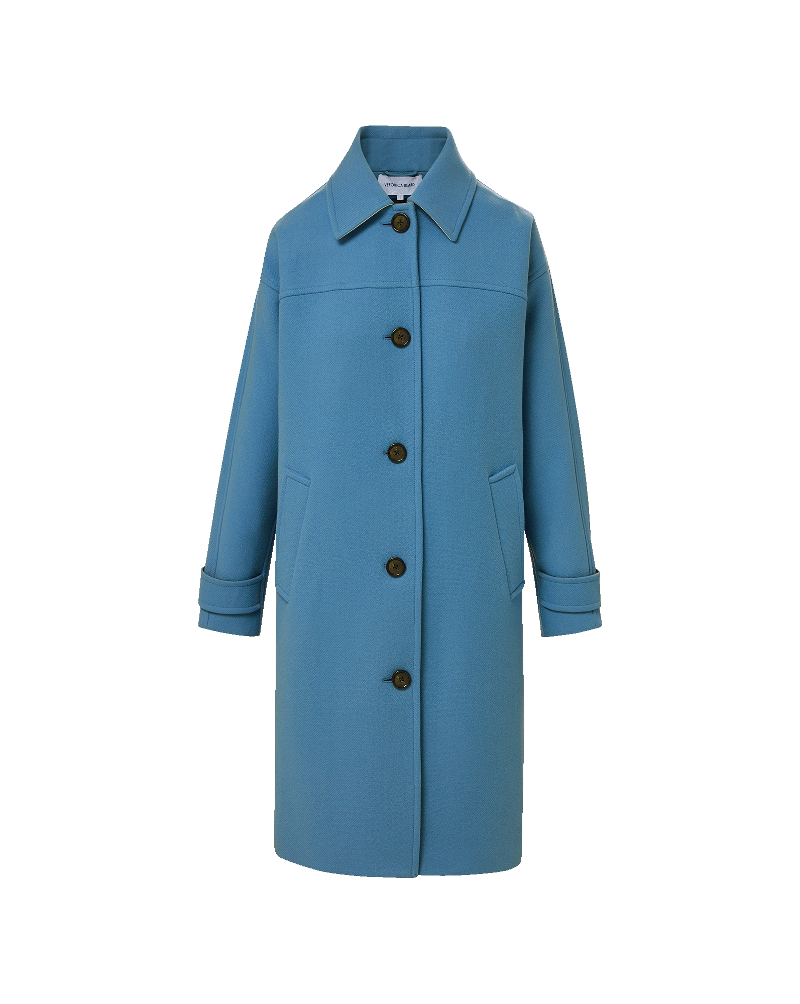 Laurent Cocoon Dickey Twill Coat in Blue Jasper | Veronica Beard Laurent Cocoon Dickey Twill Coat in Blue Jasper | Veronica Beard