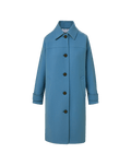 Veronica Beard Laurent Cocoon Dickey Coat Blue Jasper