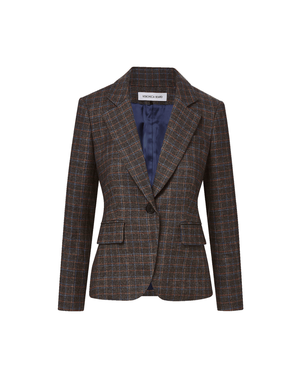 Veronica Beard Tyra Plaid Dickey Jacket - Charcoal Multi