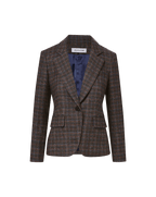 Veronica Beard Tyra Plaid Dickey Jacket - Charcoal Multi