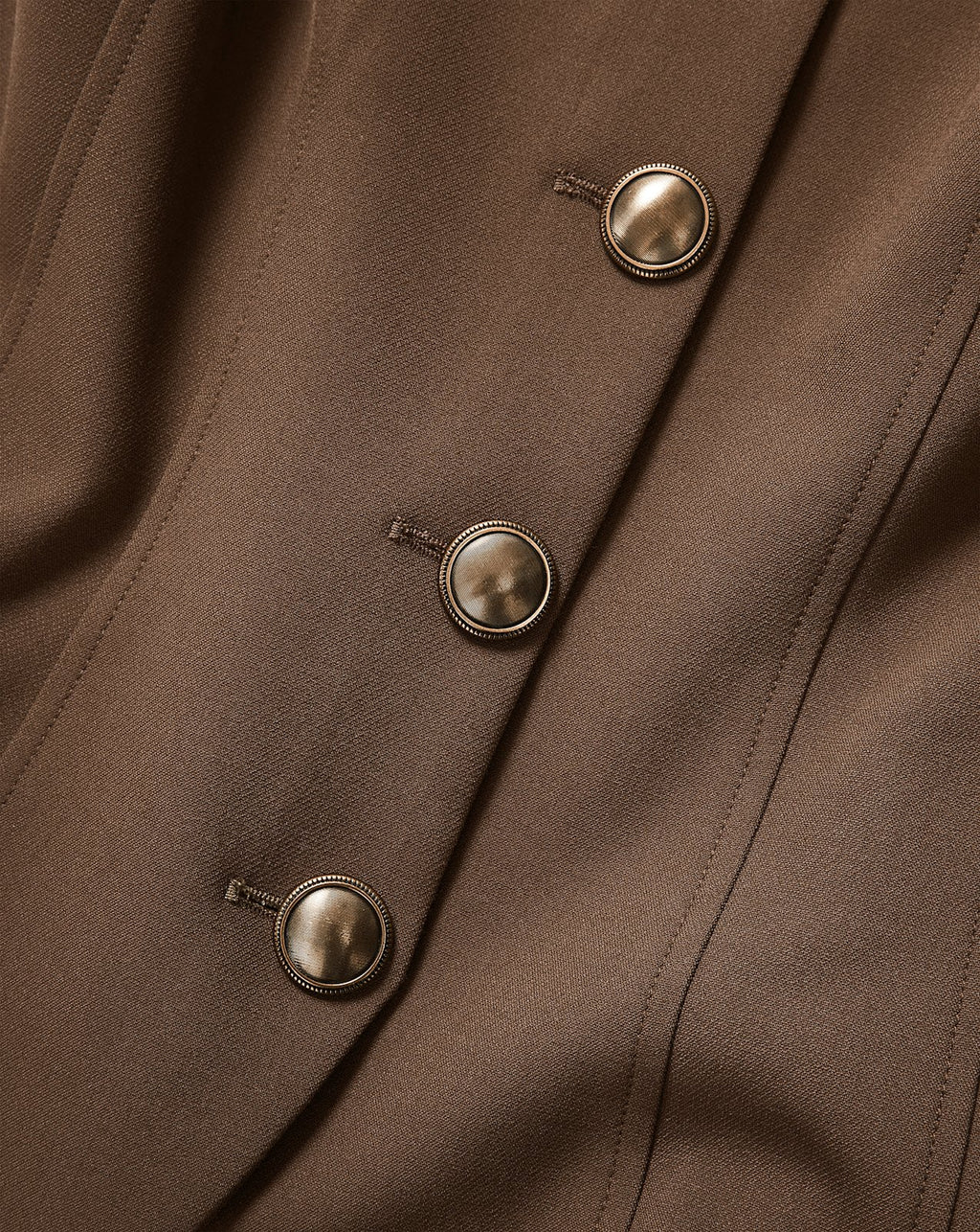 Veronica Beard Liana Button-Up Vest - Walnut