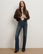 Veronica Beard Bateman Cropped Jacket - Walnut