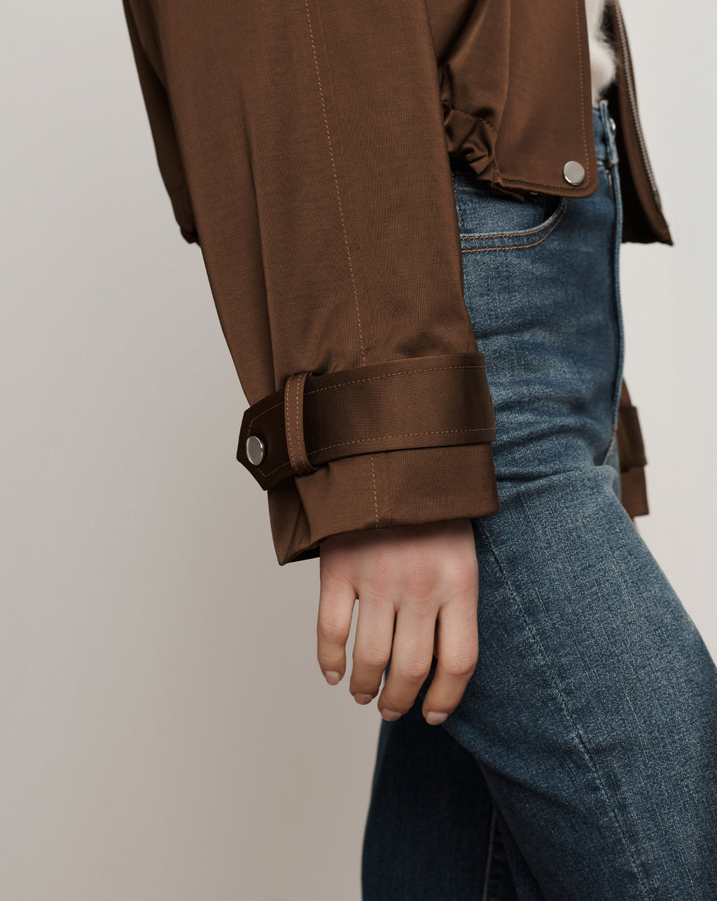 Veronica Beard Bateman Cropped Jacket - Walnut