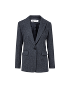 Veronica Beard Vega Wool Dickey Jacket - Blue Melange