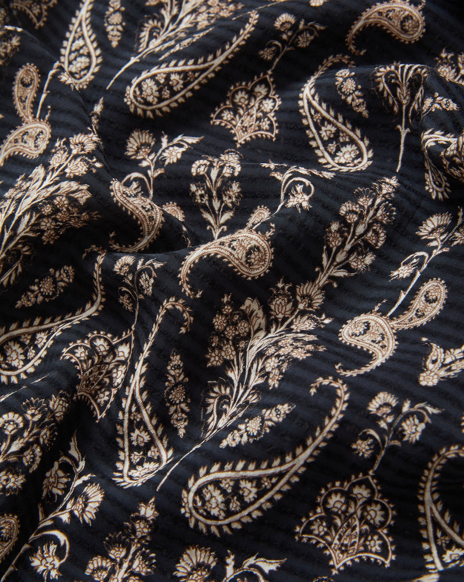 Callaway Smocked Wide-Leg Pant in Black Paisley Multi | Veronica Beard