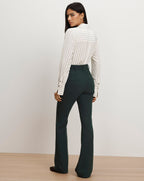 Veronica Beard Saku Striped Button-Down Shirt - Dove White/Black
