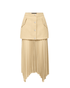 Veronica Beard Patricka Layered Midi Skirt - Sand