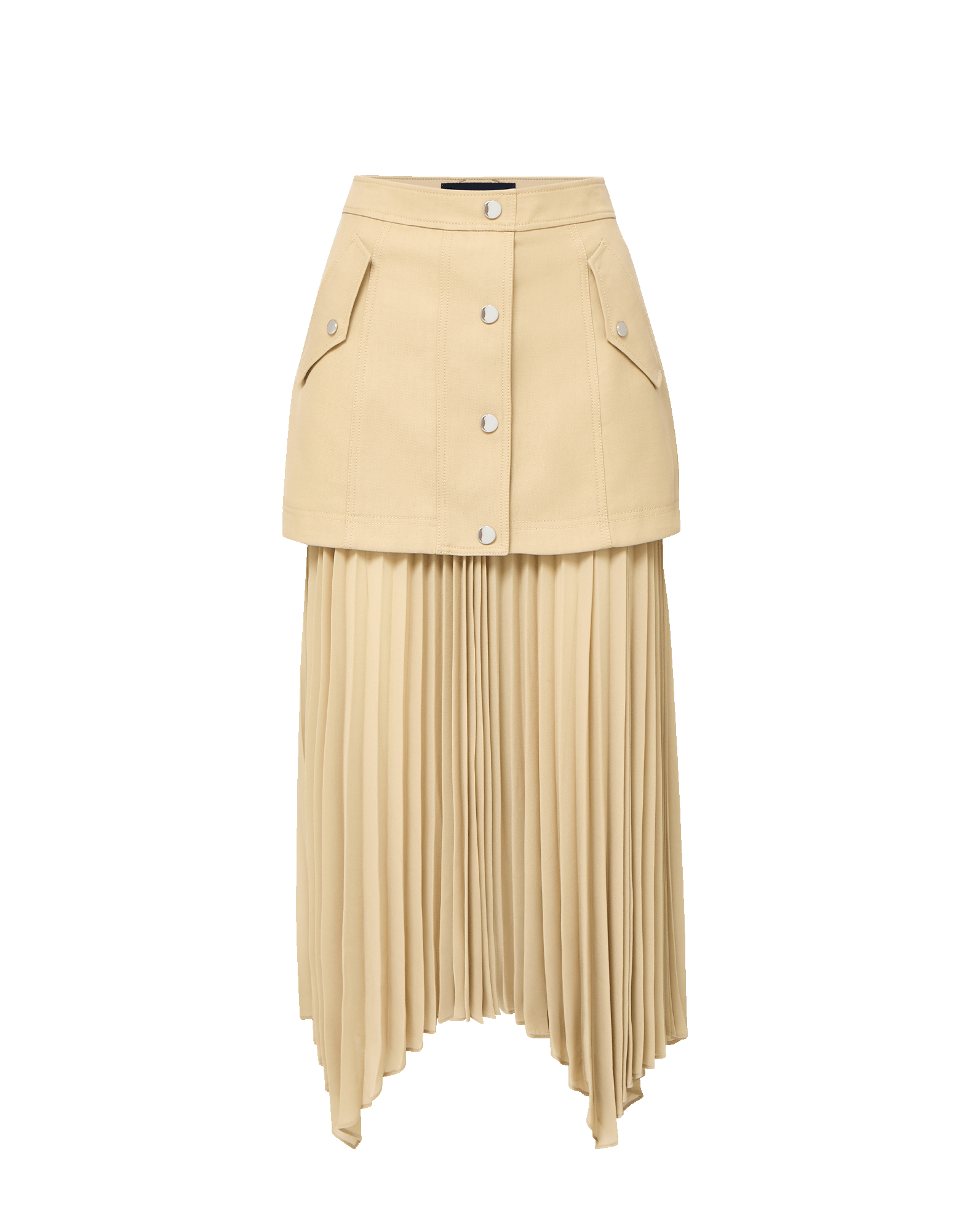 Veronica Beard Patricka Layered Midi Skirt - Sand