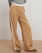 Veronica Beard Eugene Wide-Leg Pant - Khaki
