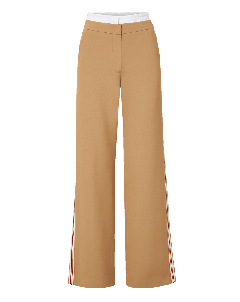 Gracie Suede Flare Pant in Mocha Brown | Veronica Beard