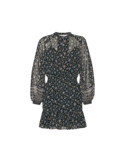 Veronica Beard Mirabel Silk Mini Dress - Dark Hunter Green Multi