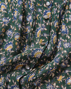 Veronica Beard Lollie Floral Button-Down Blouse - Dark Hunter Green Multi