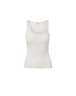 Veronica Beard Birke Merino Wool Tank Top - Ivory