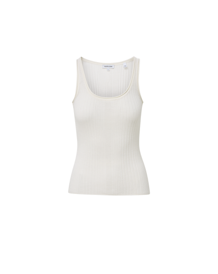 Veronica Beard Birke Merino Wool Tank Top - Ivory
