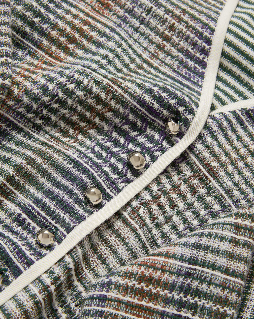 Veronica Beard Nadialine Knit Jacket - Dark Hunter Green Multi