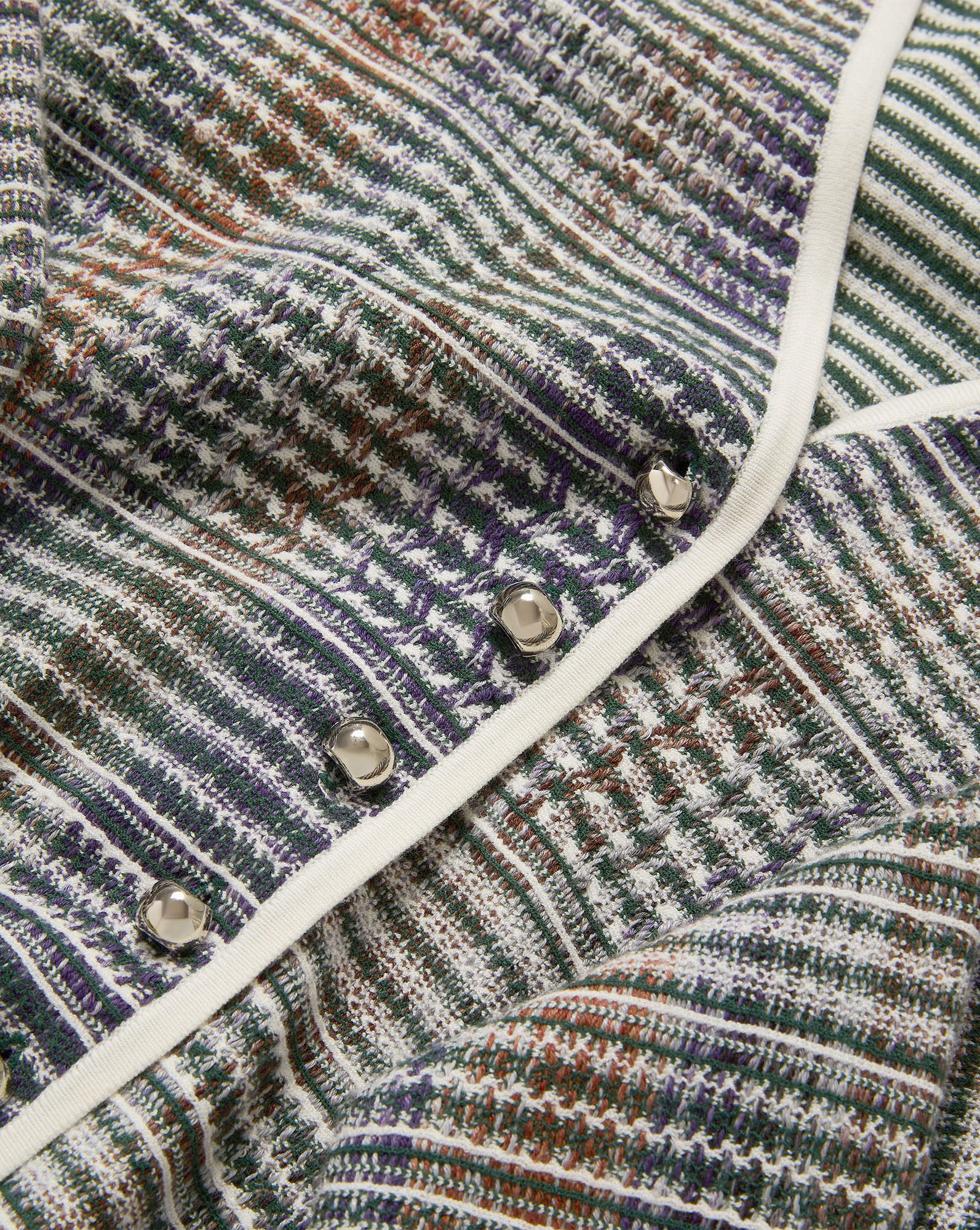 Veronica Beard Nadialine Knit Jacket - Dark Hunter Green Multi