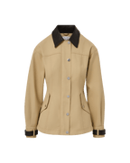 Veronica Beard Talla Peplum Jacket - Sand