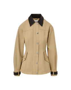 Veronica Beard Talla Peplum Jacket - Sand