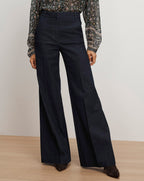 Veronica Beard Crue Wide-Leg Denim Pant - Midnight Wash