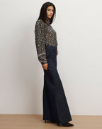 Veronica Beard Crue Wide-Leg Denim Pant - Midnight Wash