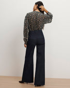 Veronica Beard Crue Wide-Leg Denim Pant - Midnight Wash
