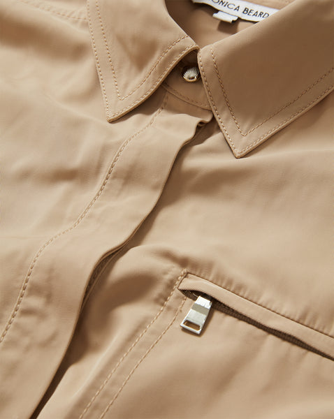 Veronica Beard Wilfred Bungee Button-Down Shirt - Sand