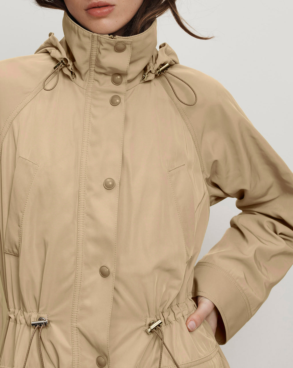 Veronica Beard Arnault Parka Jacket - Sand