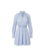 Veronica Beard Schor Mini Shirtdress - Ice Blue Multi