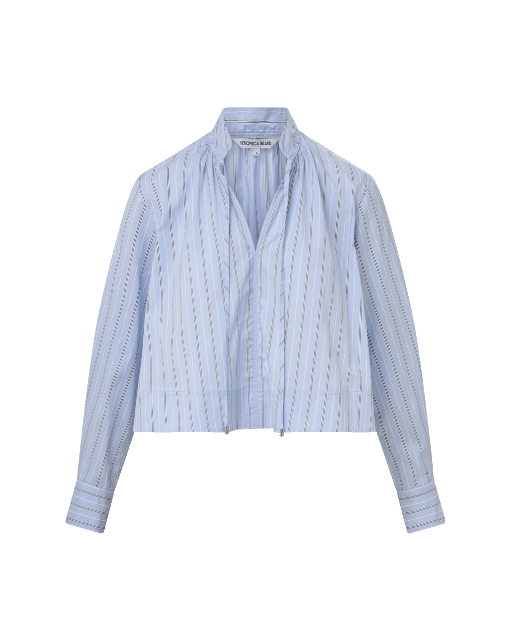 Veronica Beard Kaits Striped Blouse - Ice Blue Multi
