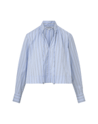Veronica Beard Kaits Striped Blouse - Ice Blue Multi