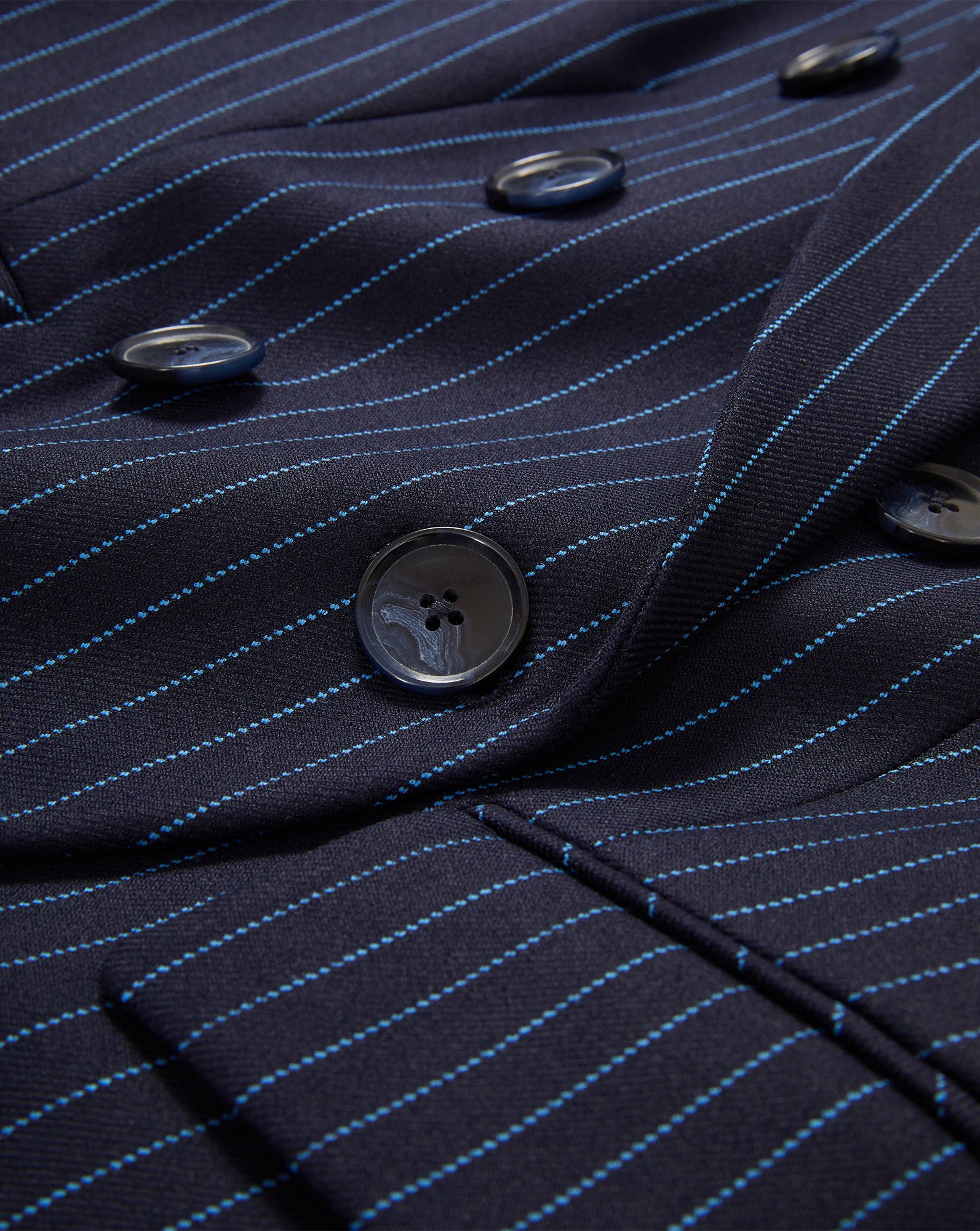Miller Pinstripe Dickey Jacket in Navy/Royal Blue | Veronica Beard Miller Pinstripe Dickey Jacket in Navy/Royal Blue | Veronica Beard